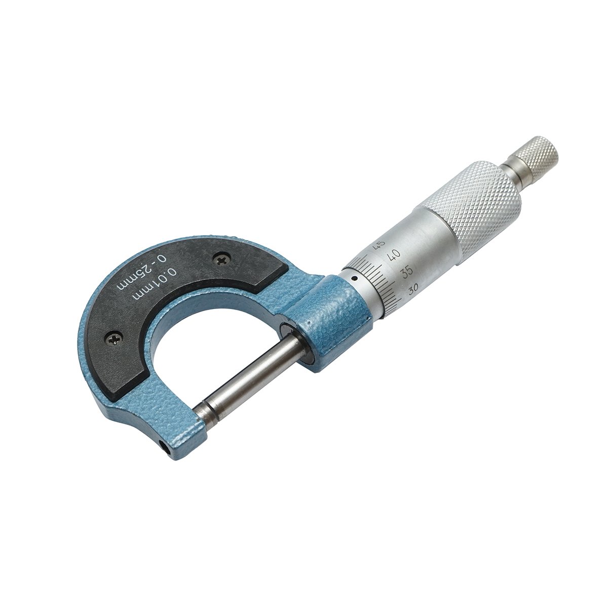Micrometru mecanic de exterior cu cadru emailat, metric 0-25 mm
